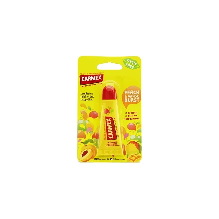 Carmex Peach & Mango Burst Lip Balm Tube 10g