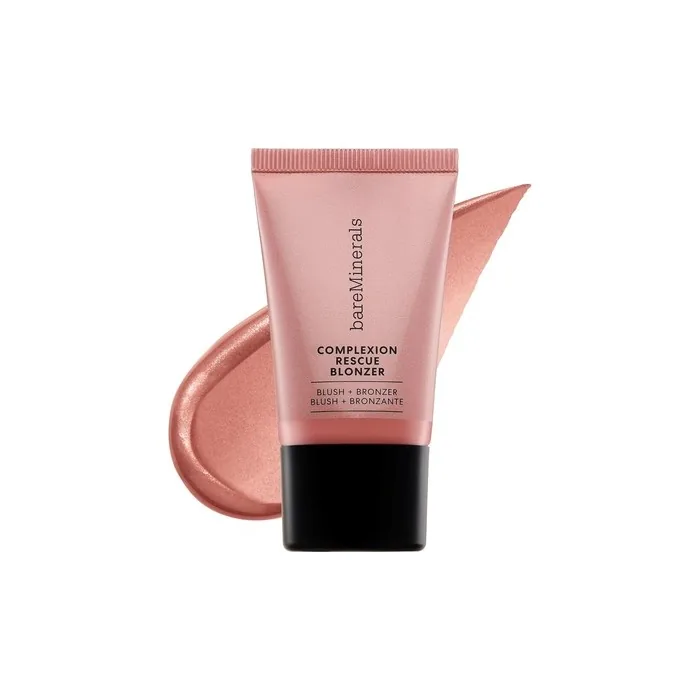 bareMinerals Complexion Rescue Liquid Blonzer Blush Bronzer Hybrid Sun-Kissed Glow Buildable Face Cheeks Gel-Cream Vegan Kiss of Pink 0.5 Ounce
