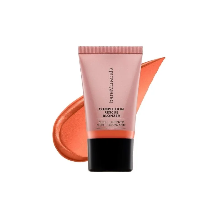 bareMinerals Complexion Rescue Liquid Blonzer Blush Bronzer Hybrid Sun-Kissed Glow Buildable Face Cheeks Gel-Cream Vegan Kiss of Copper 0.5 Ounce