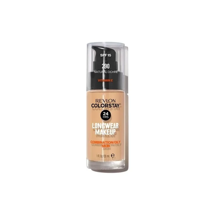 Revlon Colorstay Liquid Foundation Makeup for Combination/Oily Skin SPF 15 Medium-Full Coverage with Matte Finish 30ml 175 Natural Ochre