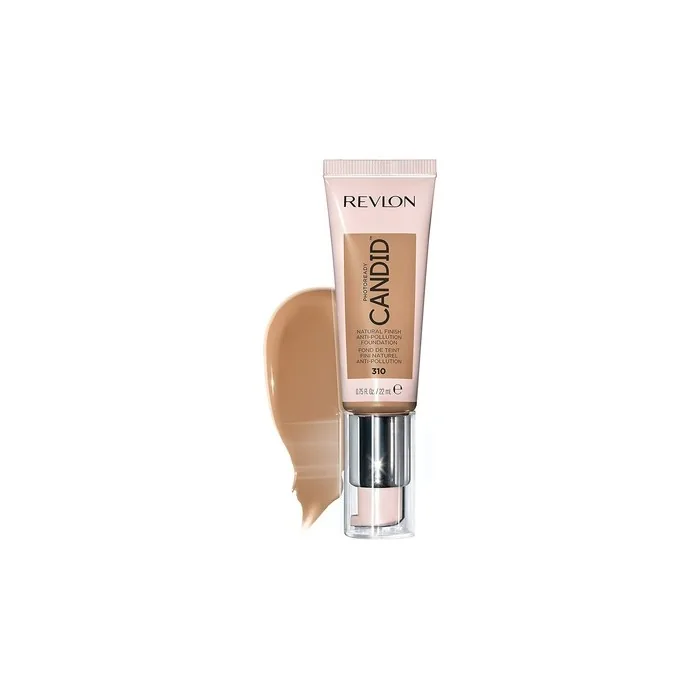 Revlon PhotoReady Candid Natural Finish Foundation with Anti-Pollution Antioxidant and Anti-Blue Light Ingredients 0.75 fl. oz. 310 Butterscotch