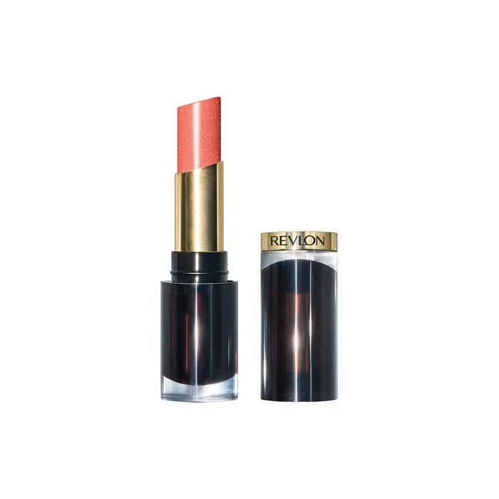 Revlon Super Lustrous Glass Shine Lipstick with Aloe, Hyaluronic Acid and Rose Quartz Dewy Peach 019