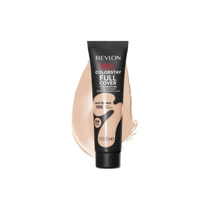 Revlon ColorStay Full Cover Longwear Matte Foundation Heat & Sweat Resistant Lightweight Face Makeup 30ml 150 Buff