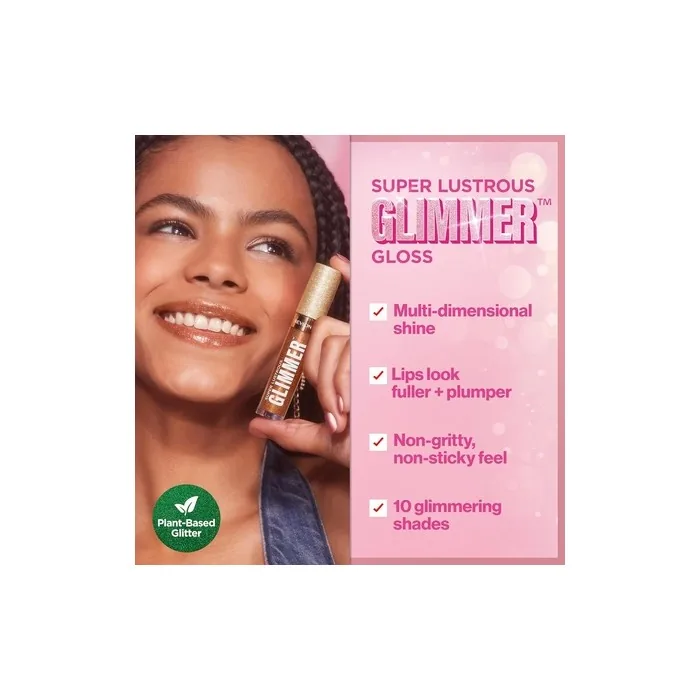 Revlon Super Lustrous Glimmer Gloss Hydrating and Plumping Lip Gloss with Plant Extracts