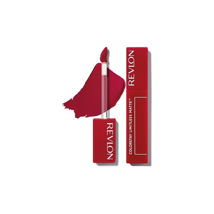 Revlon ColorStay Limitless Matte Liquid Lipstick Vegan Formula Longwear Lightweight Waterproof 011 Fire Off 0.17 fl oz