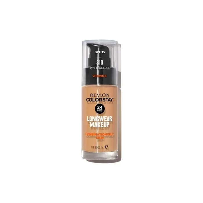 Revlon Colorstay Liquid Foundation Makeup for Combination/Oily Skin SPF 15 Medium-Full Coverage with Matte Finish 30ml 310 Golden
