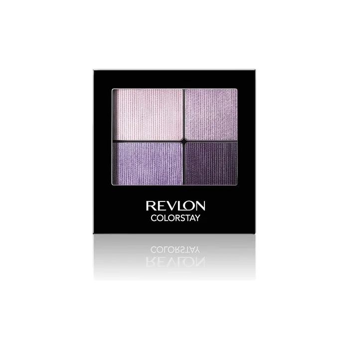 Revlon ColorStay 16 Hour Eyeshadow Quad with Dual-Ended Applicator Brush Longwear Intense Color Smooth Eye Makeup for Day and Night 530 Seductive