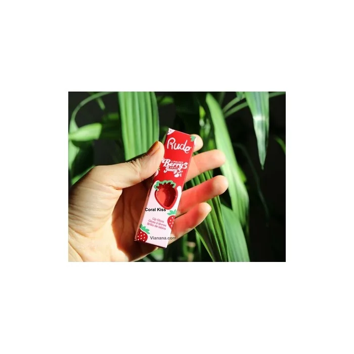 RUDE Berry Juicy Lip Gloss Coral Kiss