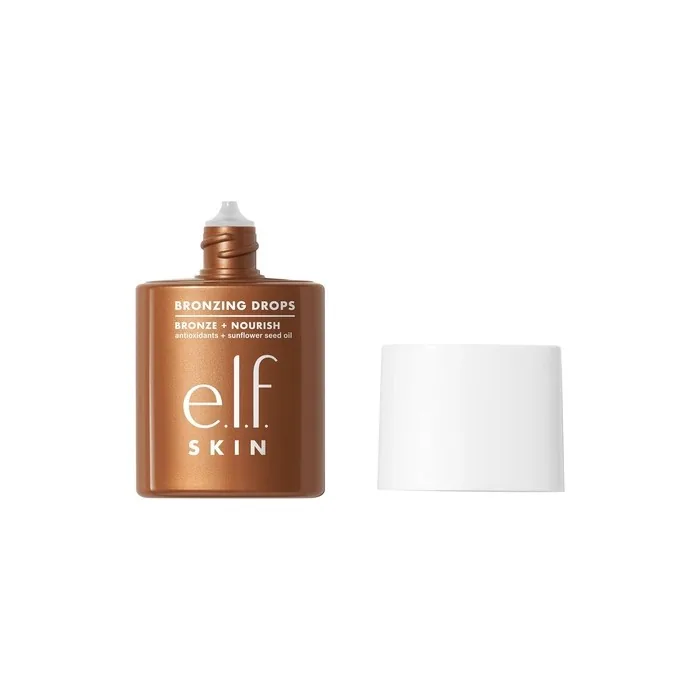 Elf Skin Bronzing Drops Liquid Bronzer For Face And Skin Infused With Vitamin E Vegan And Crueltyfree Pure Gold