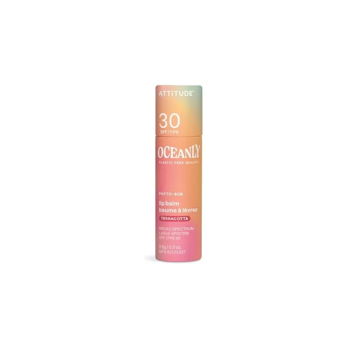 Attitude Oceanly Tinted Lip Balm with SPF 30 EWG Verified Plastic-Free