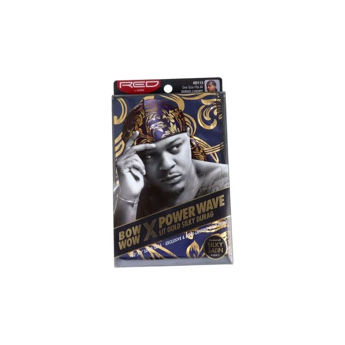 Red Kiss Power Wave Lit Silky Durag Luxury
