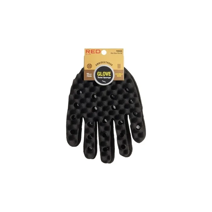 RED by Kiss Ambidextrous Twist Sponge Glove Long Lasting Curl Hair Twist Sponge Brush