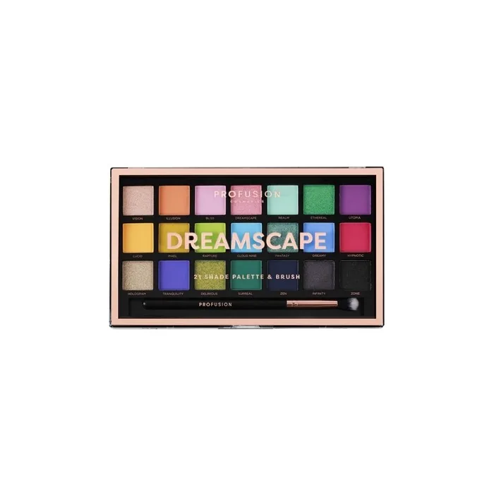 Profusion Eyeshadow Palette Dreamscape With 21 Shades And Brush