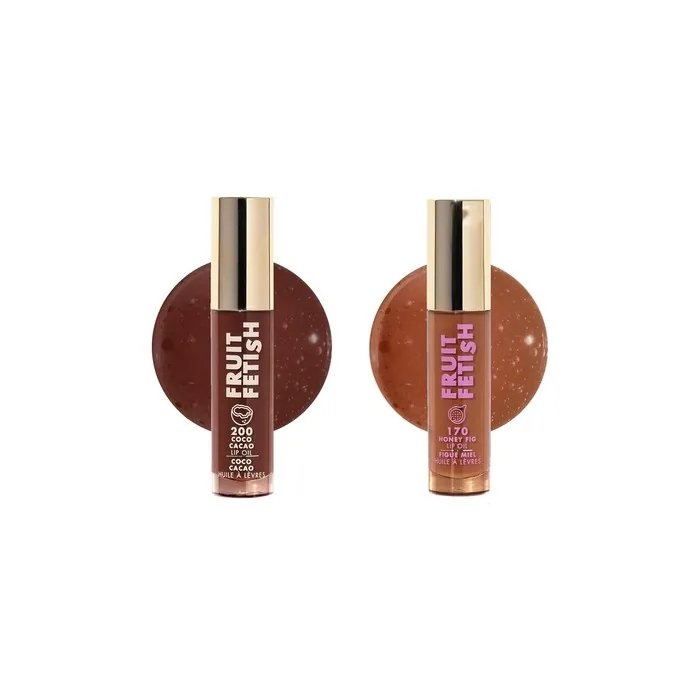 Milani Fruit Fetish Lip Oil Bundle Coco Cacao & Honey Fig Hydrating Lip Gloss