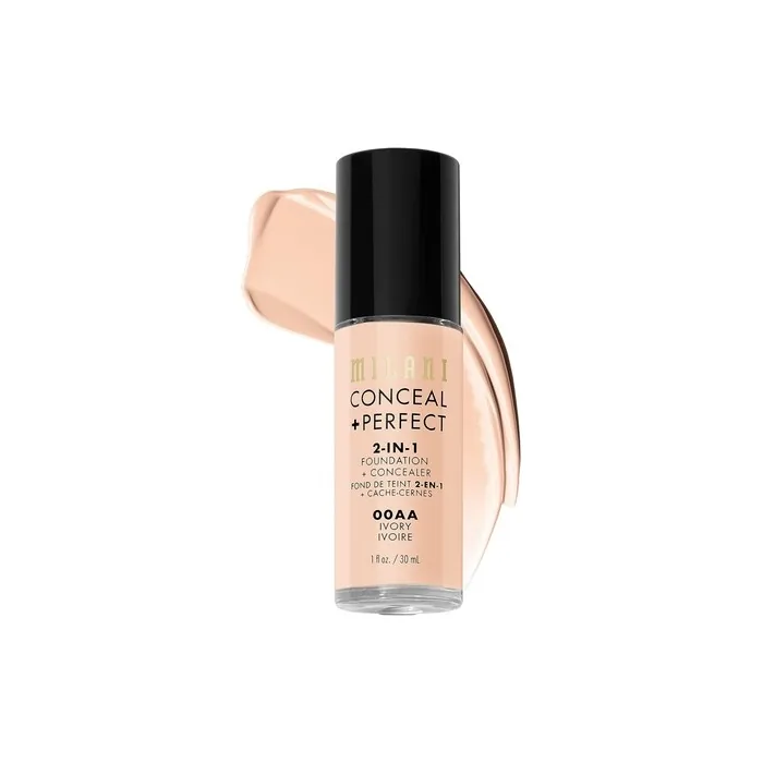 Milani Conceal and Perfect 2 in 1 Foundation + Concealer Ivory 30ml