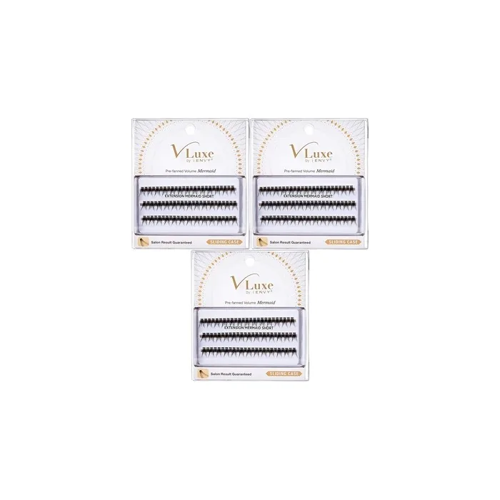 Kiss Vluxe Extension Mermaid Short Individual Lashes - Pack of 3