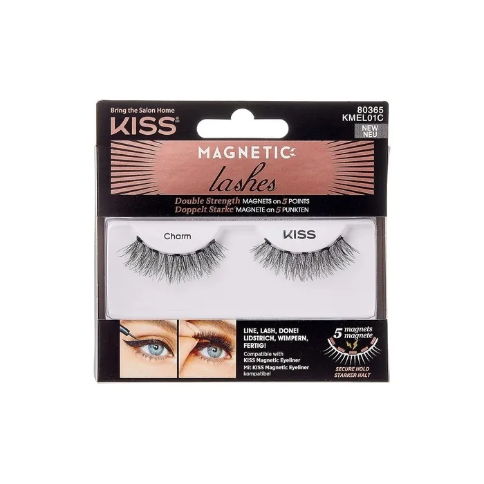 KISS Magnetic Lash Collection Charm False Eyelashes with 5 Double Strength Magnets