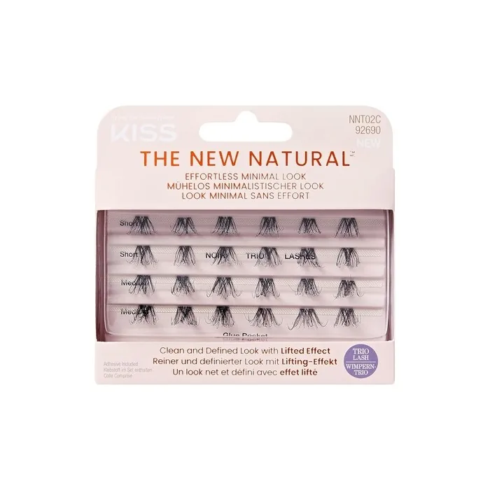 Kiss The New Natural Trio False Eyelashes Clusters 02 24 Wisps