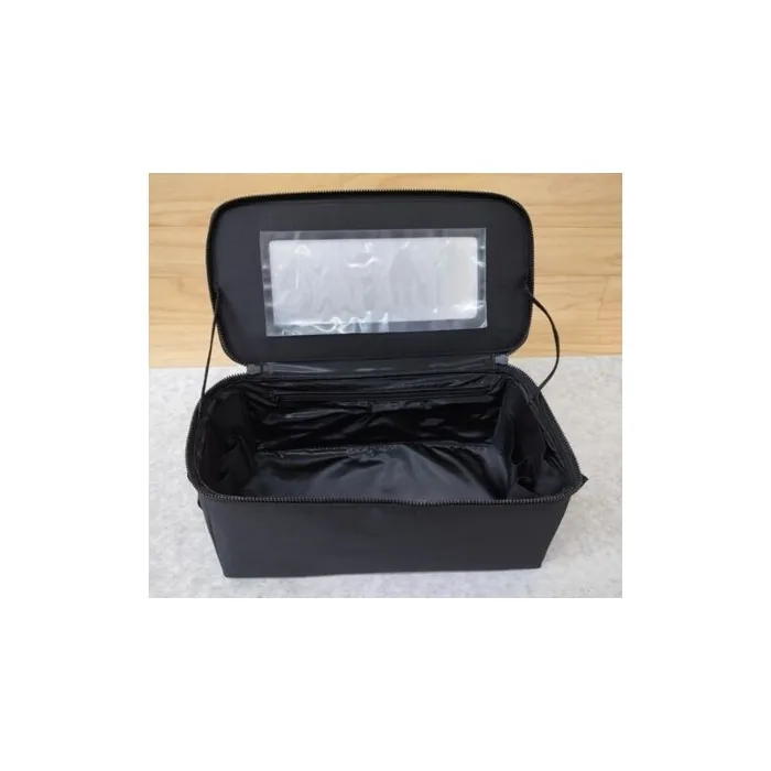 M·A·C Carry All Makeup Travel Bag with Mirror and Strap Black Nylon 11.5" x 5" x 6"