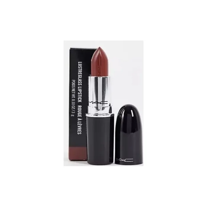 MAC Lustreglass Sheer Shine Lipstick 549 PDA Warm Coppery Red