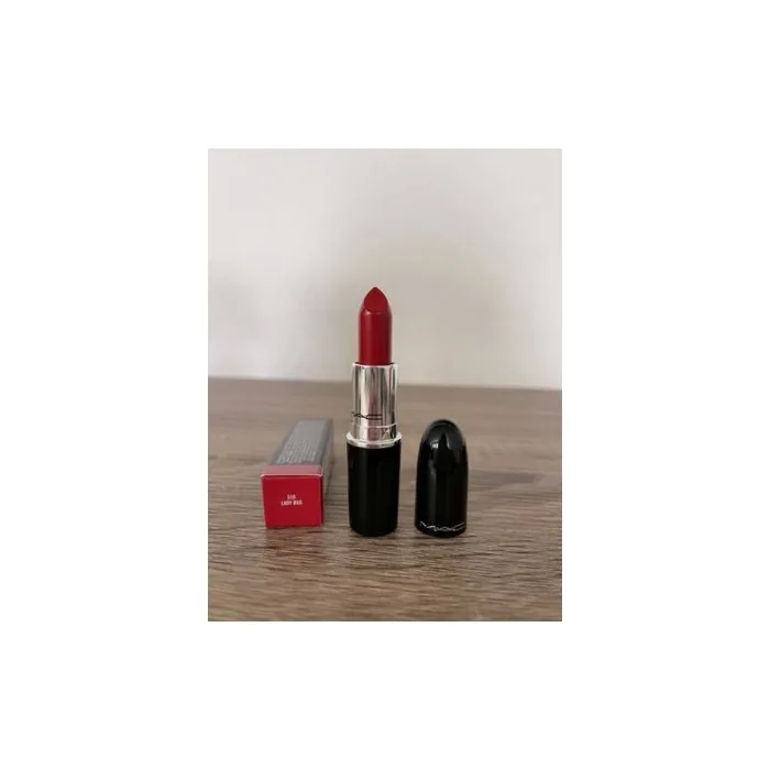 MAC Lustreglass Sheer-Shine Lipstick Lady Bug 510 Warm Medium-Dark Red