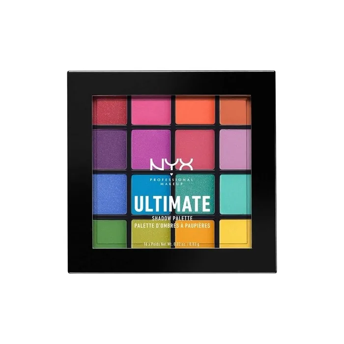 Nyx Professional Ultimate Eye Shadow Palette USP04 Brights 16 Shades
