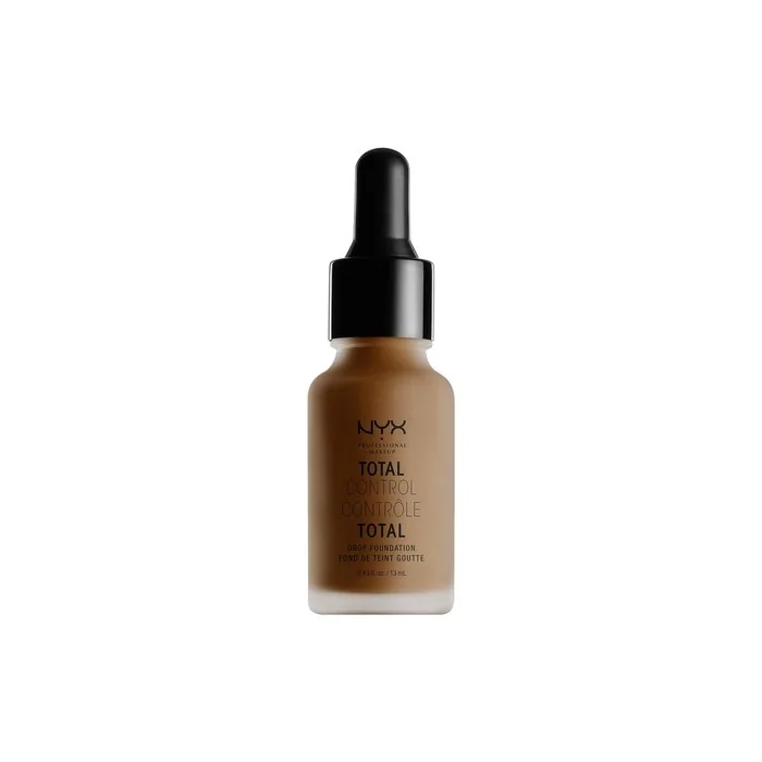NYX Professional Makeup Total Control Drop Foundation Precise Dosage Buildable Coverage Long Lasting Vegan Formula Matte Finish Shade Deep Cool 22 Deep Cool