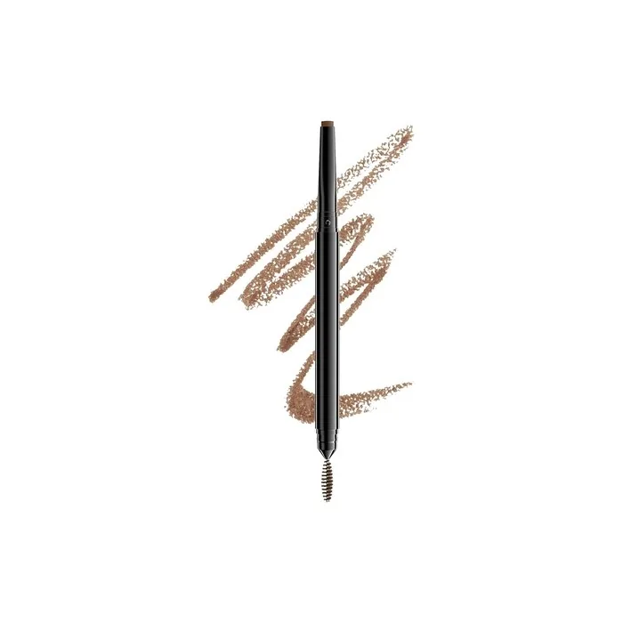 NYX Professional Makeup Precision Brow Pencil Dual Ended with Flat Tip Pencil and Spoolie Brush Vegan Formula Shade Soft Brown 03
