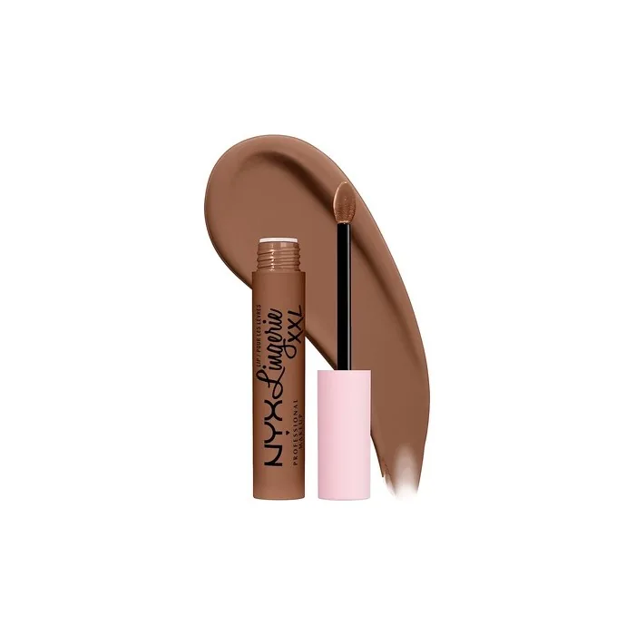 NYX PROFESSIONAL MAKEUP Lip Lingerie XXL Matte Liquid Lipstick Hot Caramelo 0.13 Fl Oz