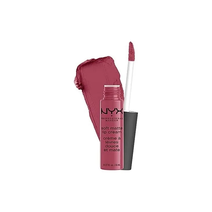 NYX Professional Makeup Soft Matte Lip Cream Lightweight Liquid Lipstick Sao Paulo Bubblegum Pink