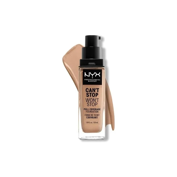NYX Professional Makeup Can't Stop Won't Stop Full Coverage Foundation Matte Finish Medium Buff 10.5