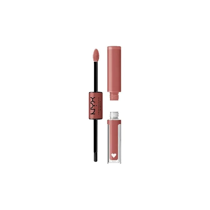 NYX Professional Makeup Shine Loud Long-Lasting Liquid Lipstick with Clear Lip Gloss Magic Maker 05 Dusty Nude Mauve