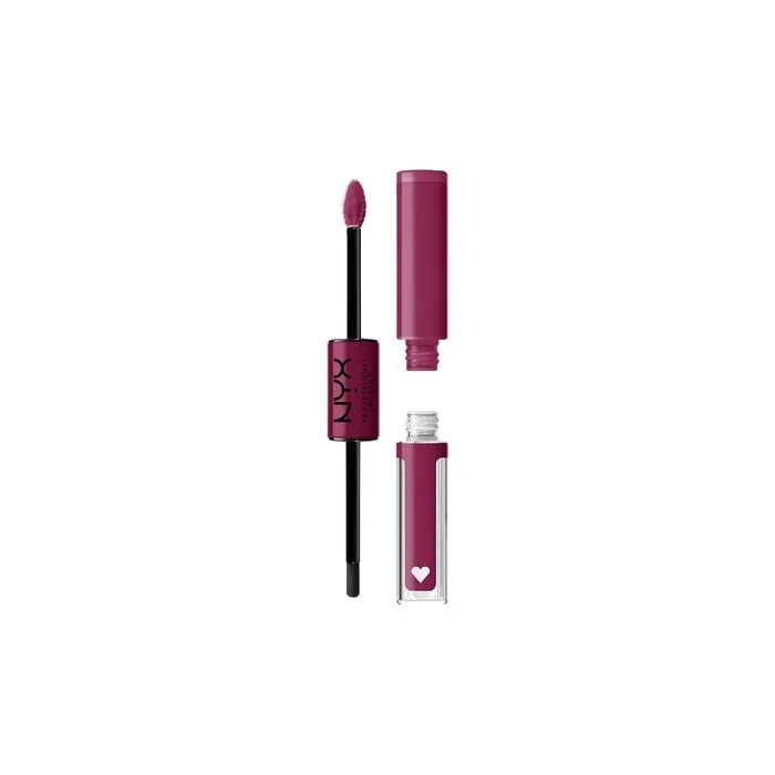 NYX Professional Makeup Shine Loud Long-Lasting Liquid Lipstick with Clear Lip Gloss Perfect Berry