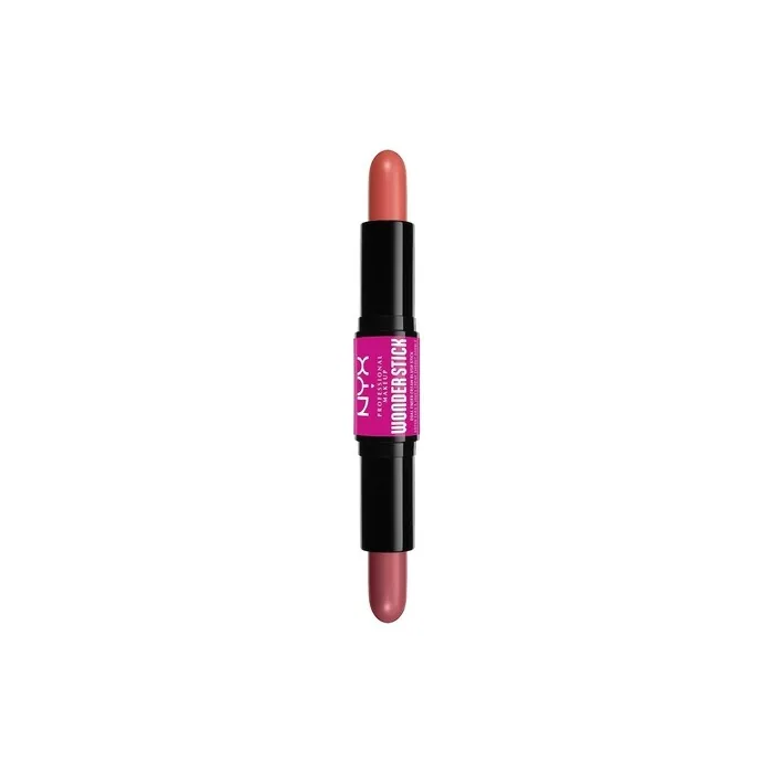 NYX Professional Makeup Blush with Hyaluronic Acid Blendable Texture Vegan Wonder Stick Honey Orange and Rose 02 Honey Orange and Rose