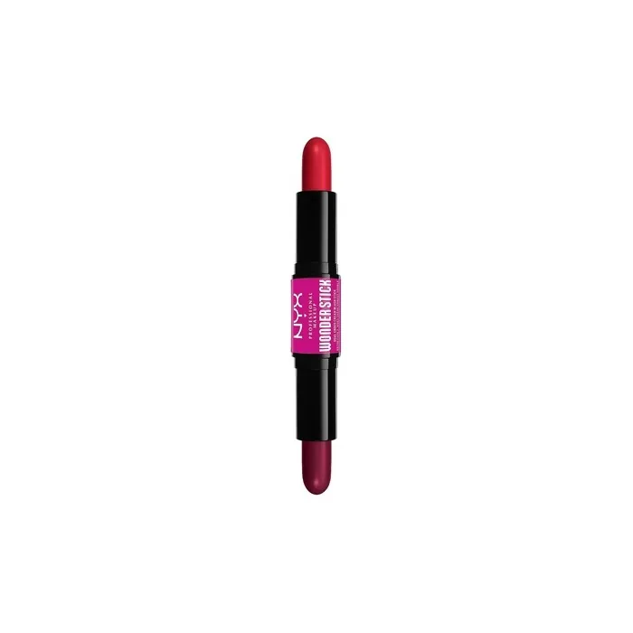 NYX Professional Makeup Wonder Stick Blush with Hydrating Hyaluronic Acid Dual-Ended Cream Stick Bright Amber and Fuchsia
