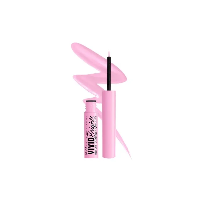 NYX PROFESSIONAL MAKEUP Vivid Brights Liquid Liner Smear-Resistant Eyeliner with Precise Tip Sneaky Pink 09