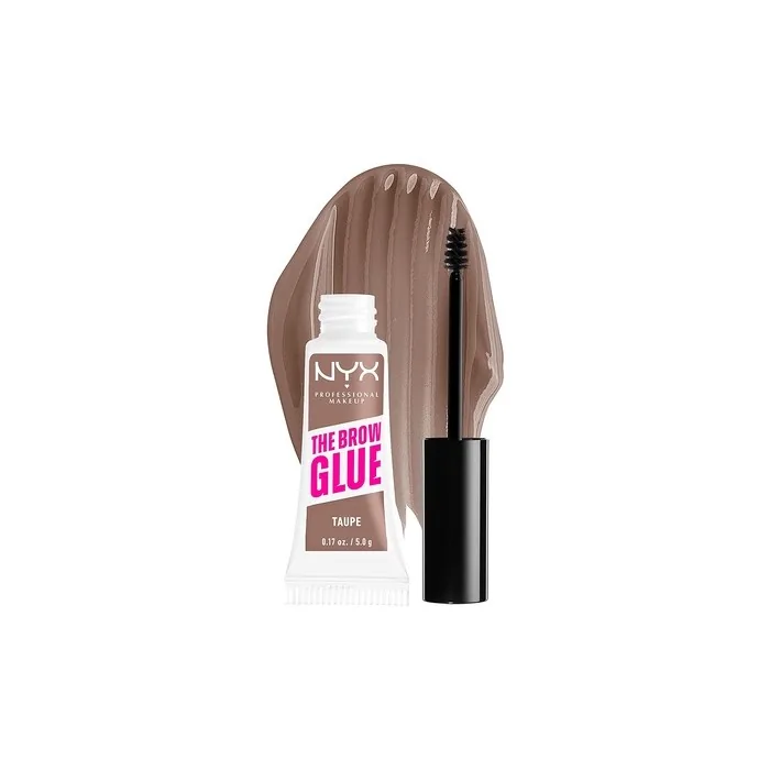 NYX Professional Makeup The Brow Glue Extreme Hold Tinted Eyebrow Gel Taupe 0.17 Fl Oz