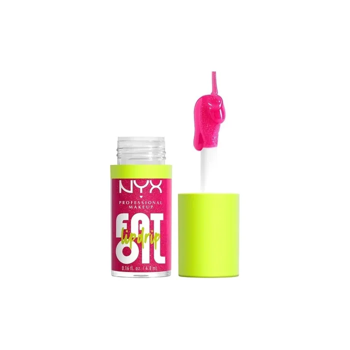NYX Professional Makeup Fat Oil Lip Drip Moisturizing Shiny Vegan Tinted Lip Gloss Supermodel 03 Shimmering Magenta