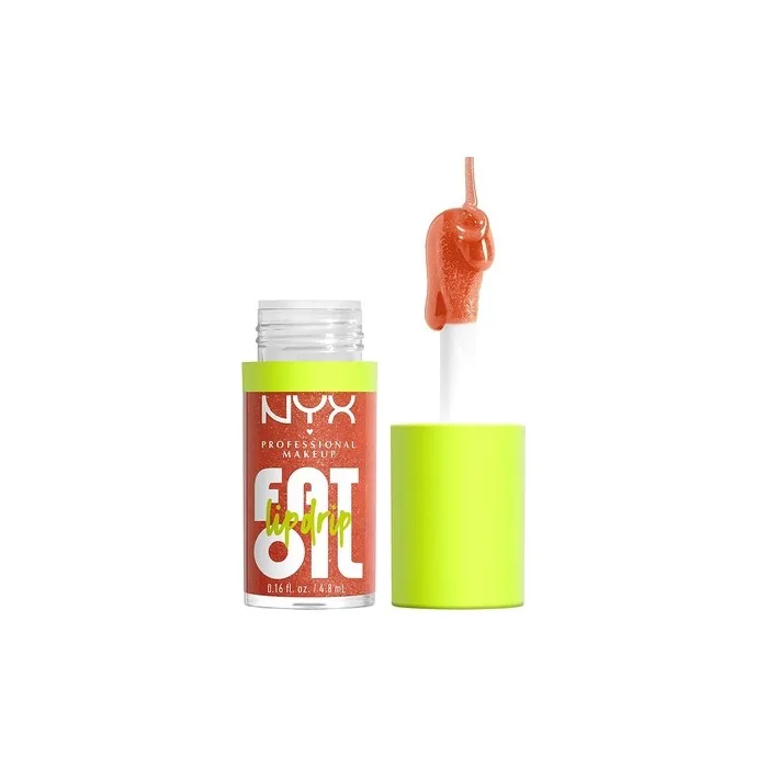 NYX Professional Makeup Fat Oil Lip Drip Moisturizing Vegan Tinted Lip Gloss Follow Back 06 Shimmering Warm Nude