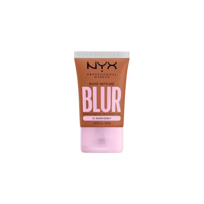 NYX PROFESSIONAL MAKEUP Bare With Me Blur Skin Tint Foundation with Matcha, Glycerin & Niacinamide Warm Honey 1.01 Fl Oz
