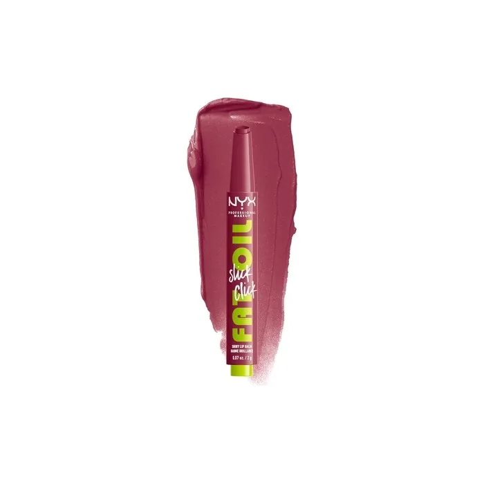 NYX PROFESSIONAL MAKEUP Fat Oil Slick Click Lightweight Buildable Pigmented Vegan Lip Balm Thats Major 09