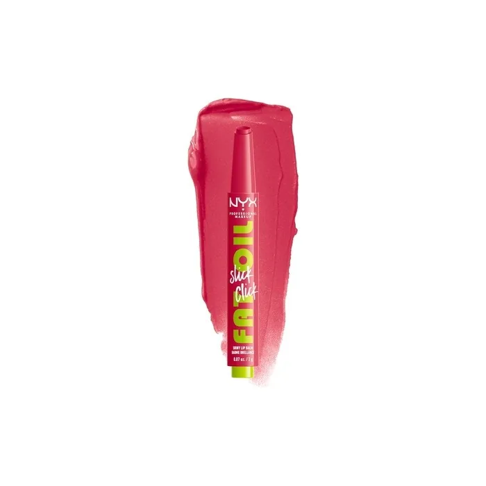 NYX Professional Makeup Fat Oil Slick Click Lightweight Buildable Pigmented Vegan Lip Balm Double Tap 10