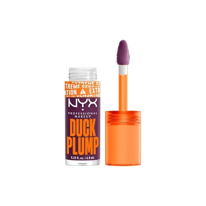 NYX Professional Makeup Lip Plumping Gloss Intense Colour High Pigmentation Extreme Shine Finish Infused with Spicy Ginger Vegan Formula Duck Plump Pure Plum-p 17 Pure Plump