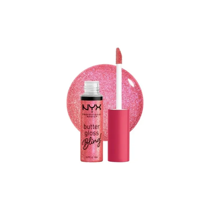 Nyx Professional Makeup Butter Gloss Bling Lip Gloss She Got Money Shimmer 027 Fl Oz