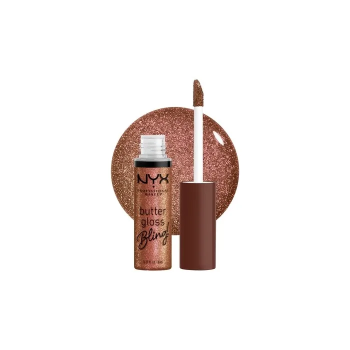 NYX PROFESSIONAL MAKEUP Butter Gloss Bling Lip Gloss Non Sticky and Shiny Vegan Lip Makeup Hustla