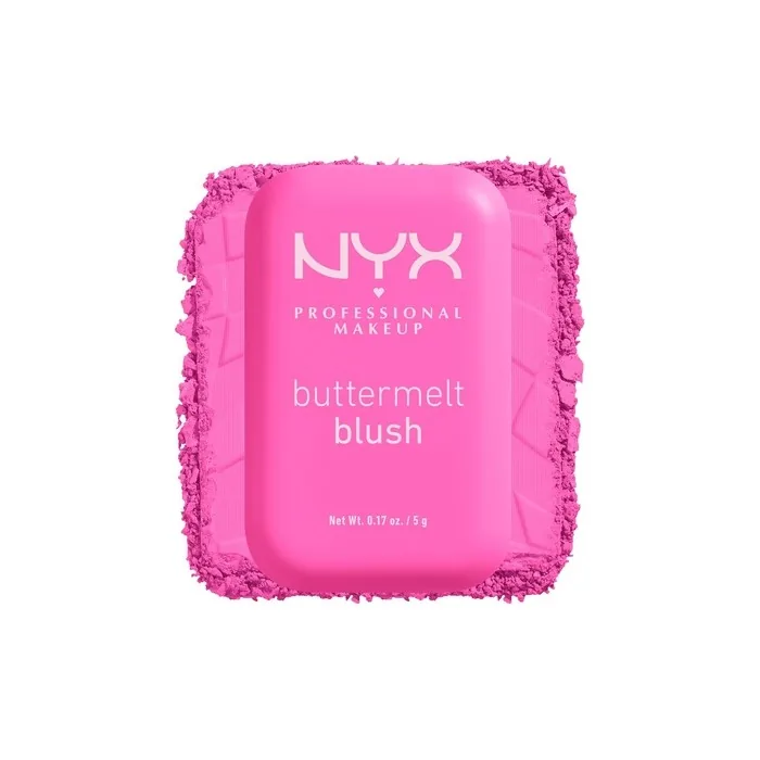 NYX PROFESSIONAL MAKEUP Buttermelt Powder Blush Fade and Transfer-Resistant Blush Vegan Formula My Butta Half 01 0.17 Ounce