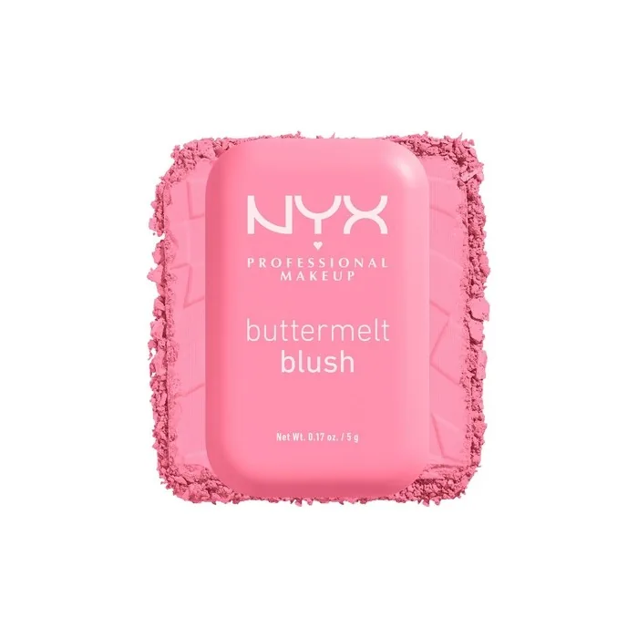 NYX PROFESSIONAL MAKEUP Buttermelt Powder Blush Fade and Transfer-Resistant Blush Vegan Formula Butta Together 02 0.17 Ounce