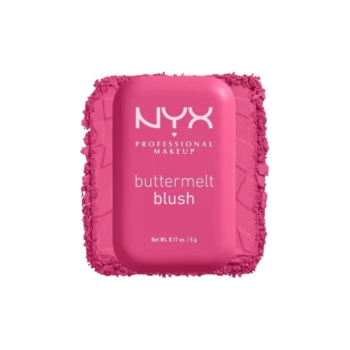 NYX PROFESSIONAL MAKEUP Buttermelt Powder Blush Fade and Transfer-Resistant Blush Vegan Formula Butta With Time 07 0.17 Ounce