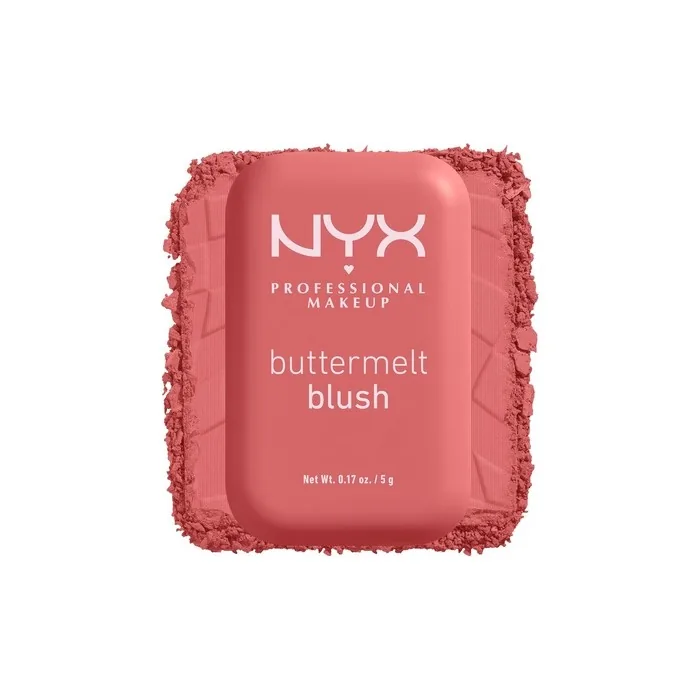 NYX PROFESSIONAL MAKEUP Buttermelt Powder Blush Fade and Transfer-Resistant Blush Vegan Formula Feeling Butta 09 0.17 Ounce