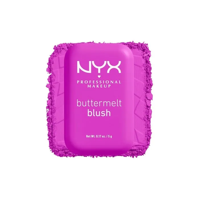 NYX PROFESSIONAL MAKEUP Buttermelt Powder Blush Fade and Transfer-Resistant Blush Vegan Formula All The Butta 12 0.17 Ounce